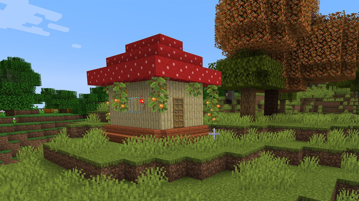 Minecraft Glow Berries growing on house