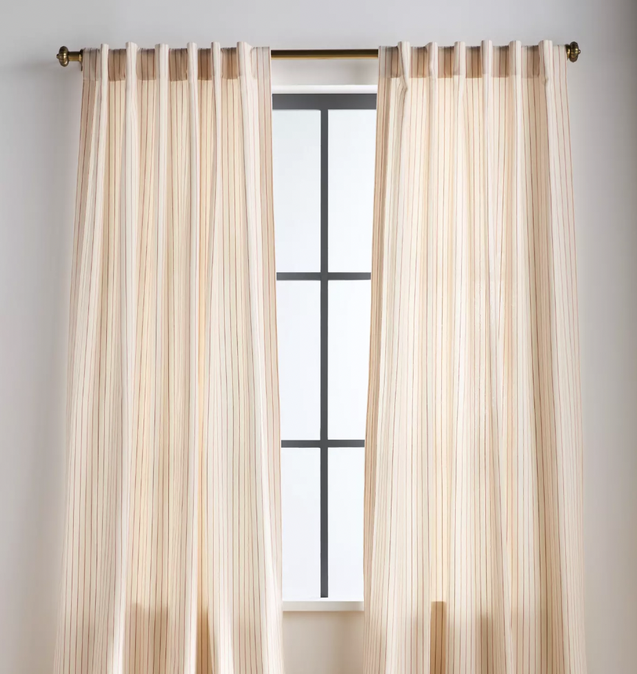 Cream curtains from Anthropologie