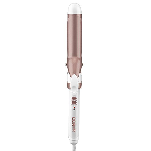 Conair Double Ceramic 1 1/4-Inch Curling Iron, 1 ¼ Inch Barrel Produces Loose Curls – for Use on Medium and Long Hair