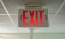 Exit: It goes out.
