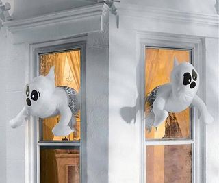 Ghosts smashing through window