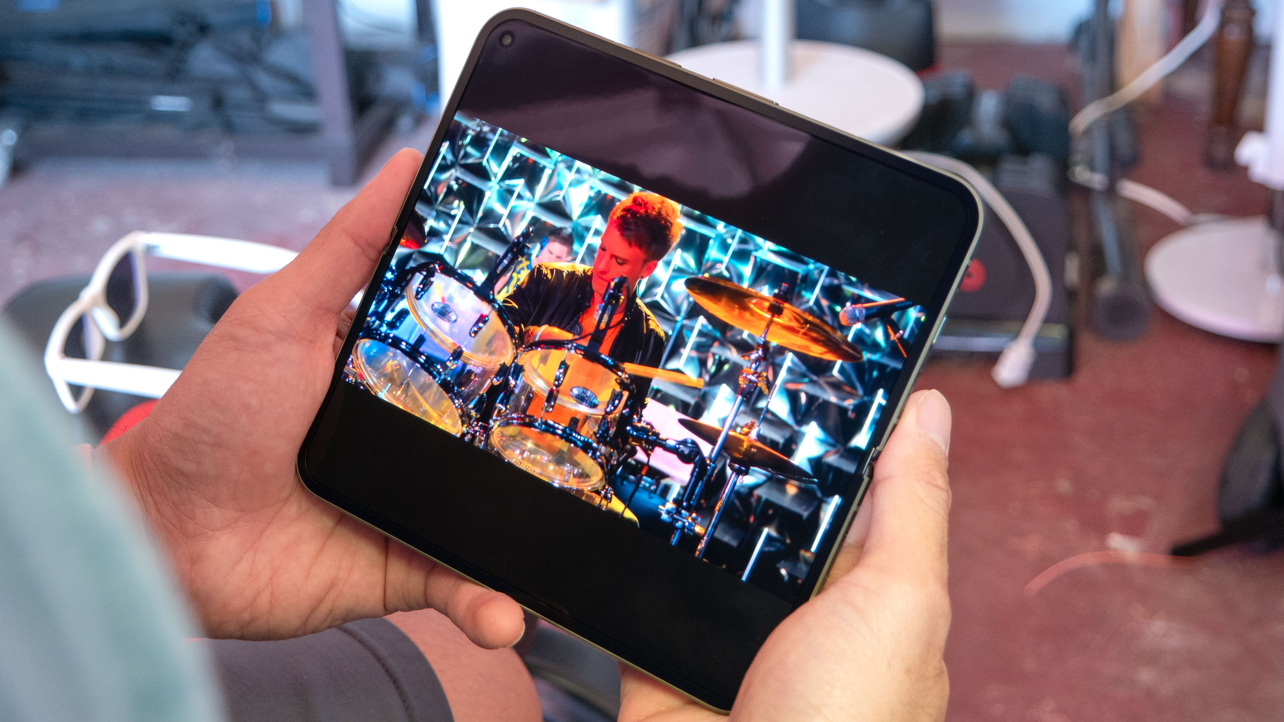 Google Pixel 11 Pro Fold playing video.