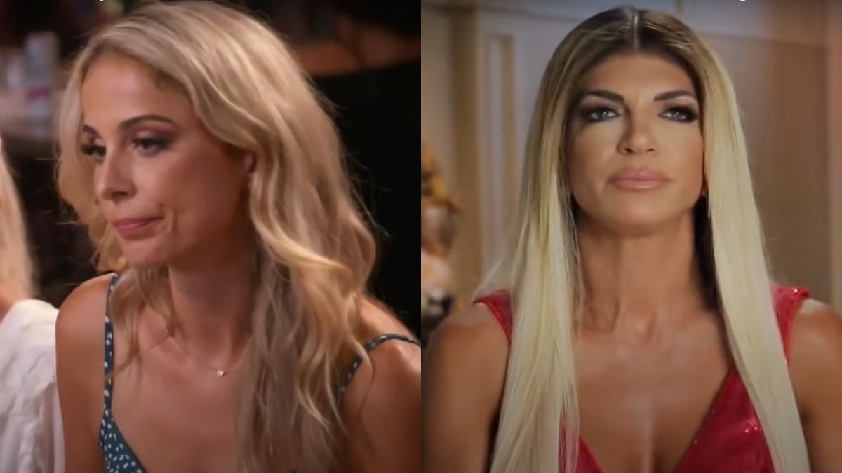 screenshots of Traci Johnson and Teresa Giudice from The Real Housewives of New Jersey