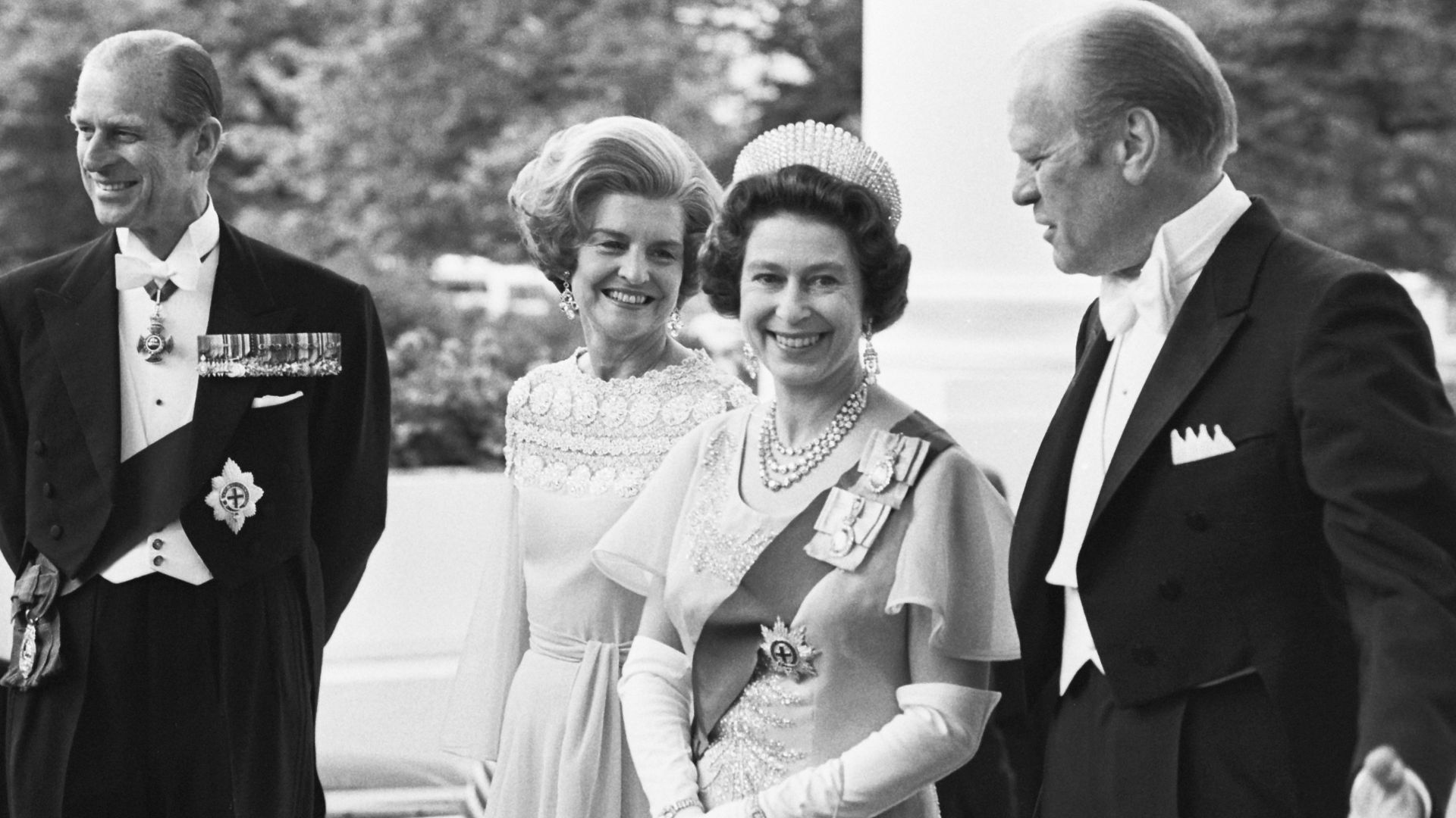 Prince Philip, Betty Ford, Queen Elizabeth II and Gerald Ford