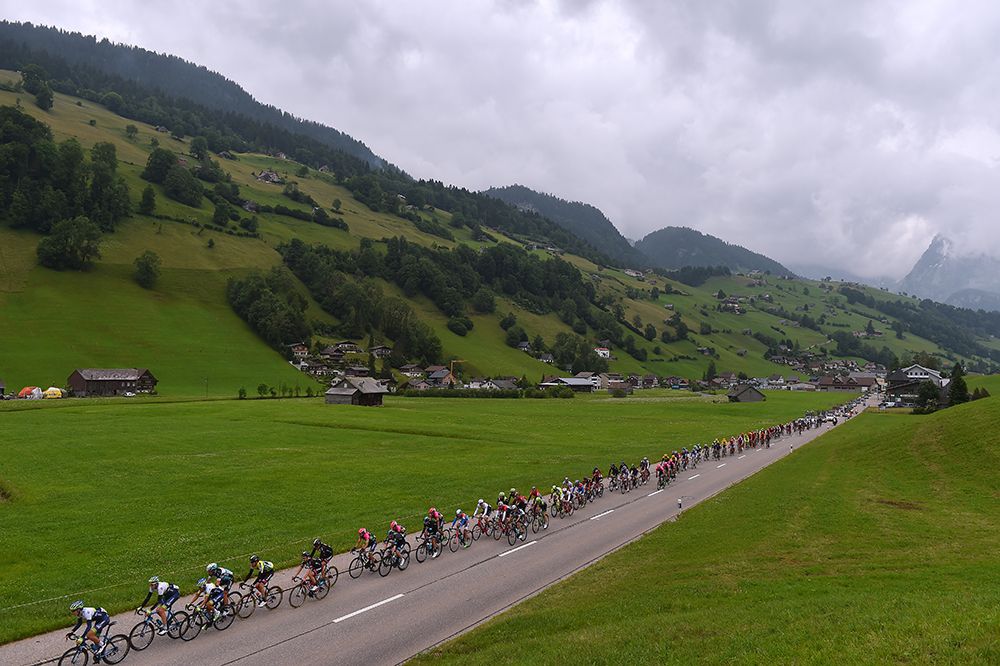 It was a grey day for the peloton