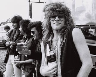 Hair raising, Bon Jovi backstage at Monsters Of Rock in Mannheim, 1986