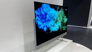 Toshiba concept OLED TV on demonstration stand