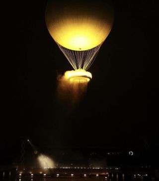 Lehanneur's balloon cauldron lifts 60-metres into the night sky