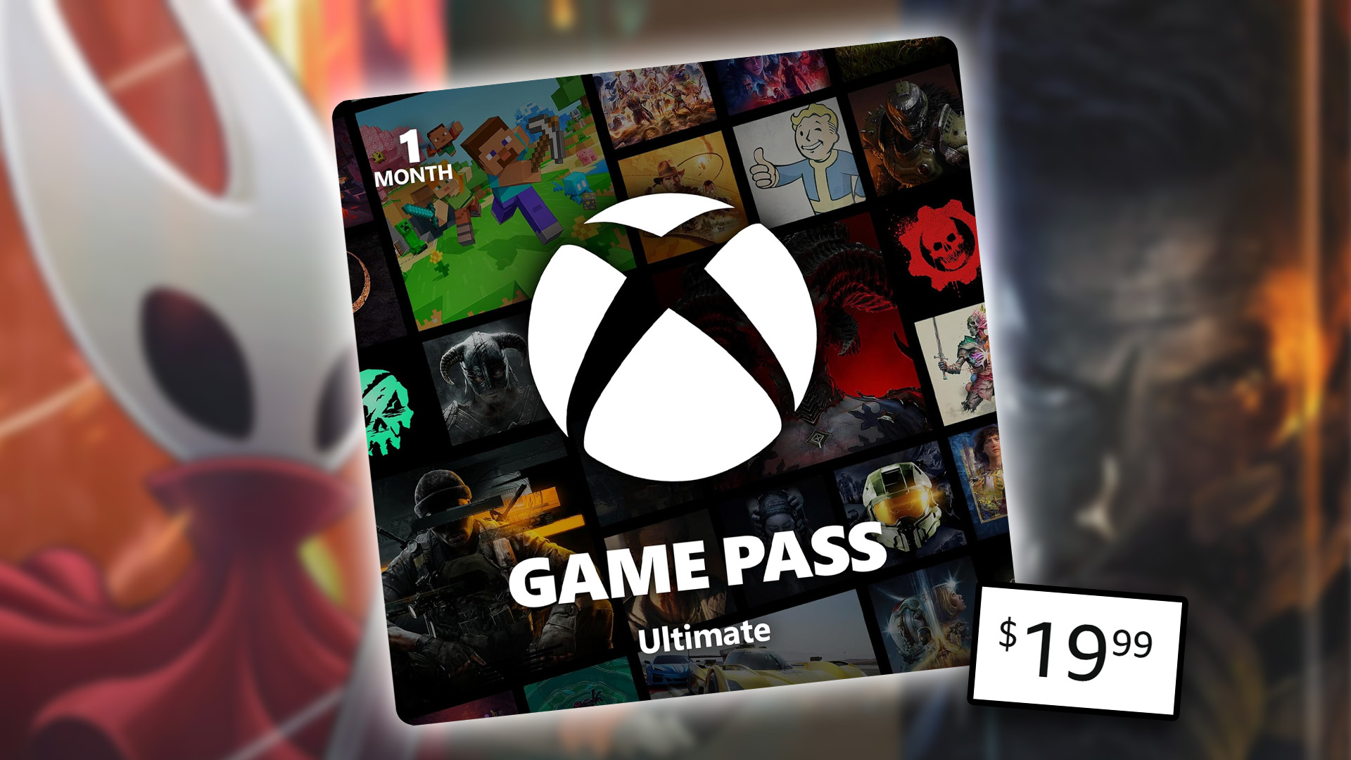 Xbox Game Pass Ultimate 1 month card with $19.99 price tag