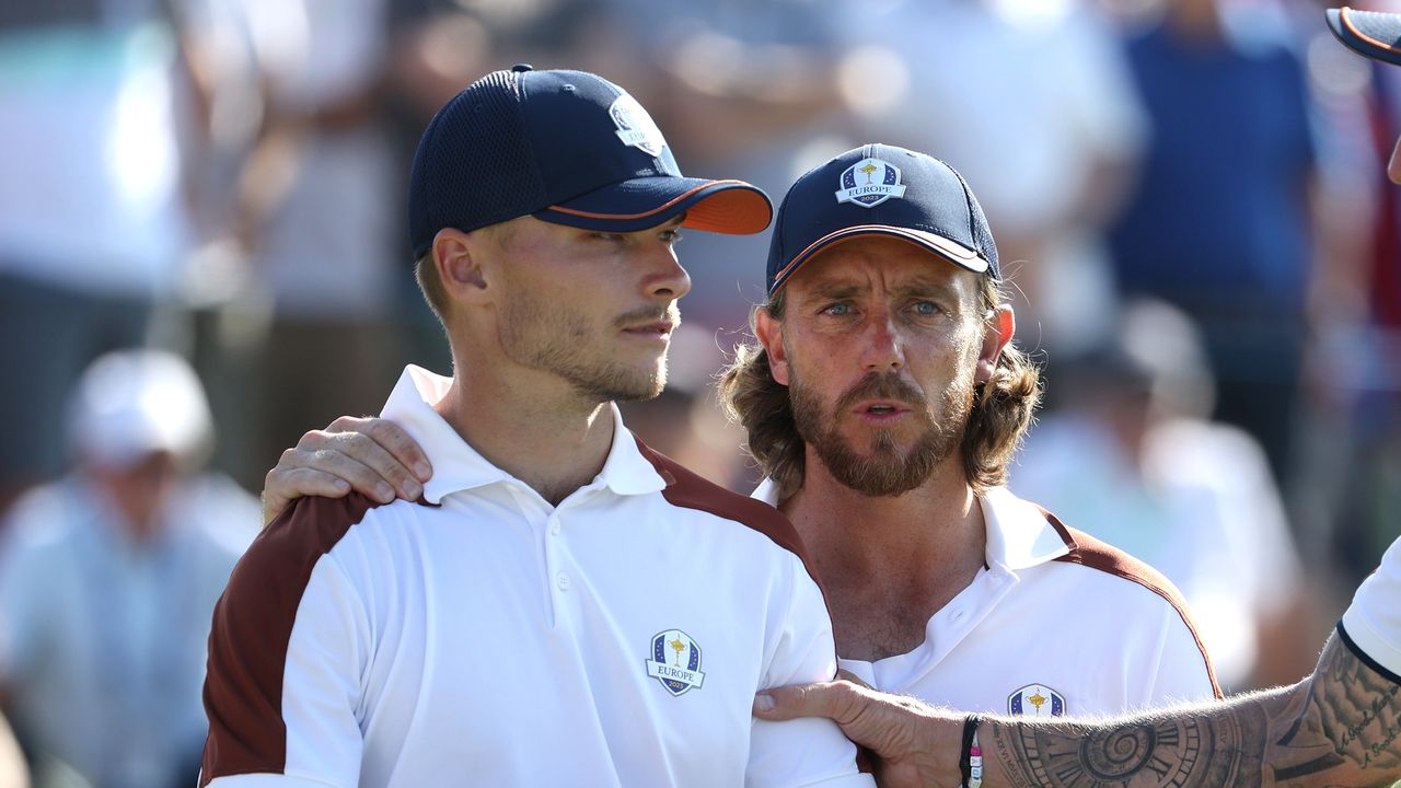 Nicolai Hojgaard and Tommy Fleetwood at the 2023 Ryder Cup