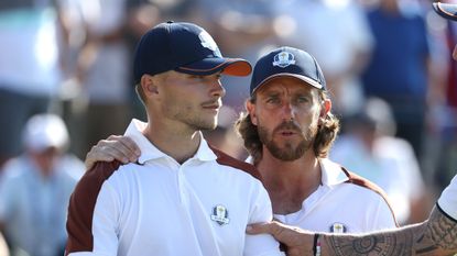 Nicolai Hojgaard and Tommy Fleetwood at the 2023 Ryder Cup