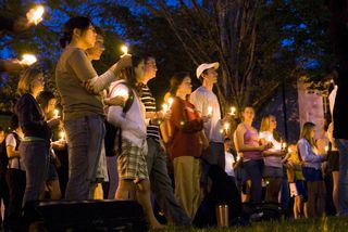 Vigil at Virginia Tech in 2007.