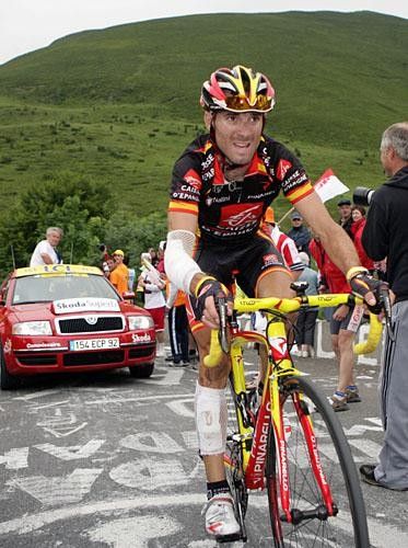 Alejandro Valverde (Caisse d'Epargne) did his best to get back on but it just wasn't to be for the pre-race favourite.