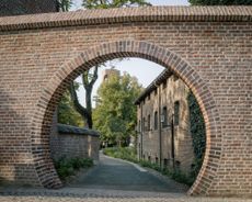 Hasselt Beguinage by David Kohn, a geometric brick structure that looks subtle but full of personality