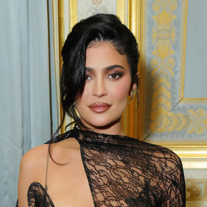 Kylie Jenner sheer lace dress