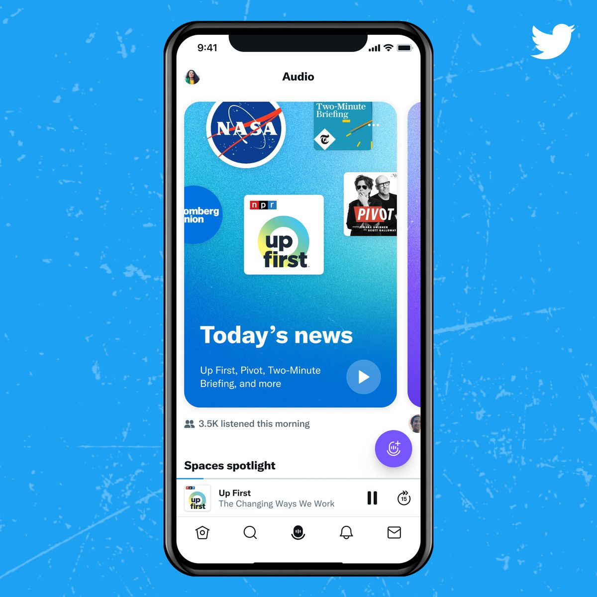 Twitter's new Spaces tab redesign with podcasts and spotlights