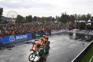 The Dutch men set off to victory in the mixed relay