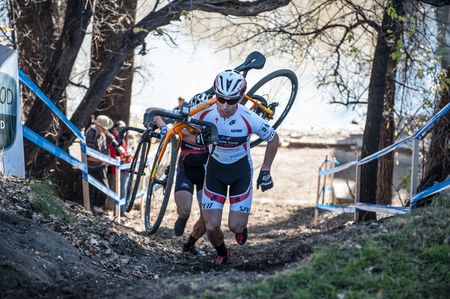 Defending U23 male champion Danick Vandale on the Prairie Mobile runup
