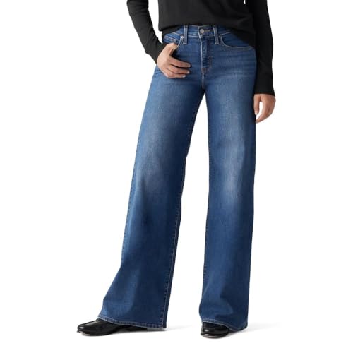Levi&#039;s Women&#039;s 318 Shaping Wide Leg Jeans, Clever Girl, 28w X 34l