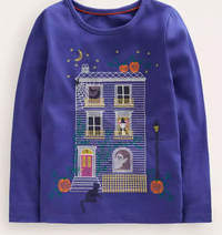 Mini Boden Kids' Haunted House Superstitch T-Shirt, £14.25 - £15.75 | John Lewis