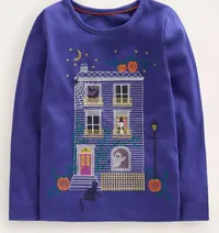 Mini Boden Kids' Haunted House Superstitch T-Shirt, £14.25 - £15.75 | John Lewis