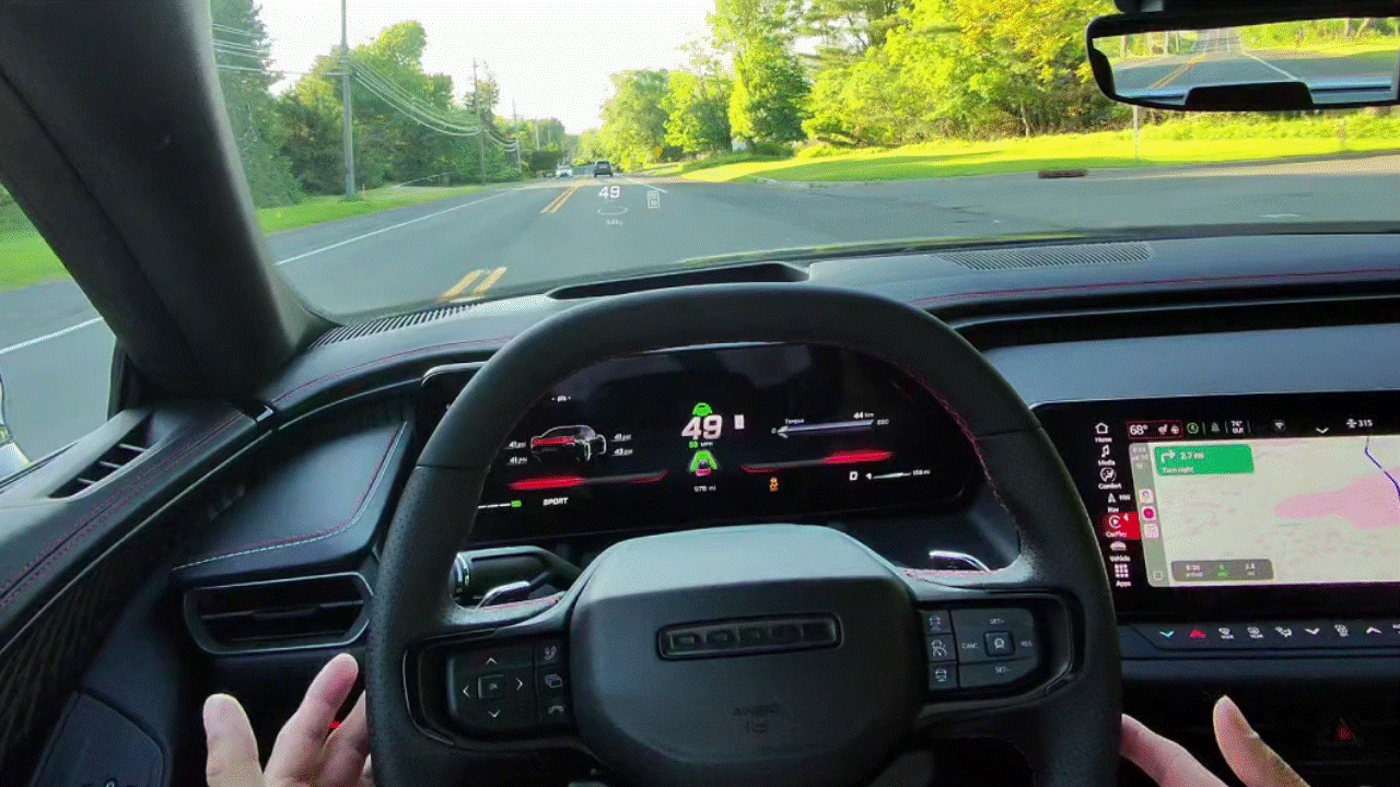 2025 Dodge Charger EV adaptive cruise control.