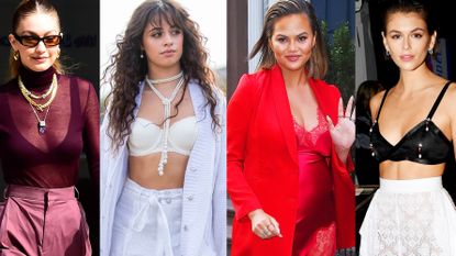 Celebrities Wearing Lingerie as Clothes Stars in Naked Outfits