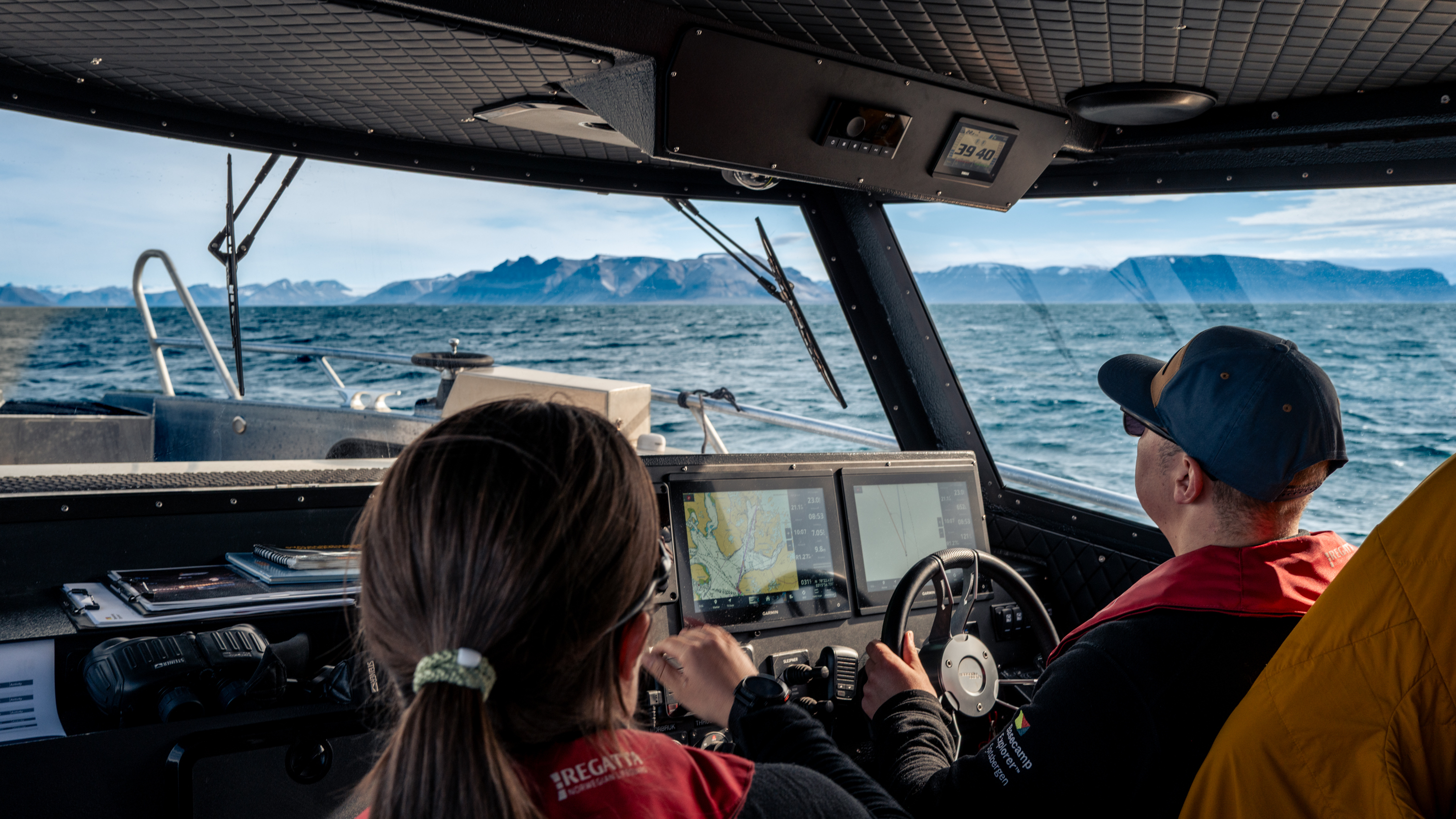 Crossing Isfjord with Basecamp Explorer in Svalbard, Norway