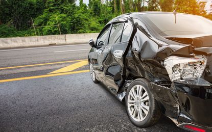 car crash accident on the road