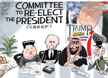 Political Cartoon U.S. CREEP Kim Jong Un Putin MBS 2020