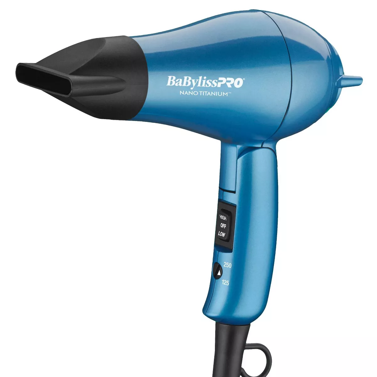 Babylisspro Nano Titanium Travel Hair Dryer - Blue - 1000w: Includes Concentrator, for All Hair Types, 2 Speeds