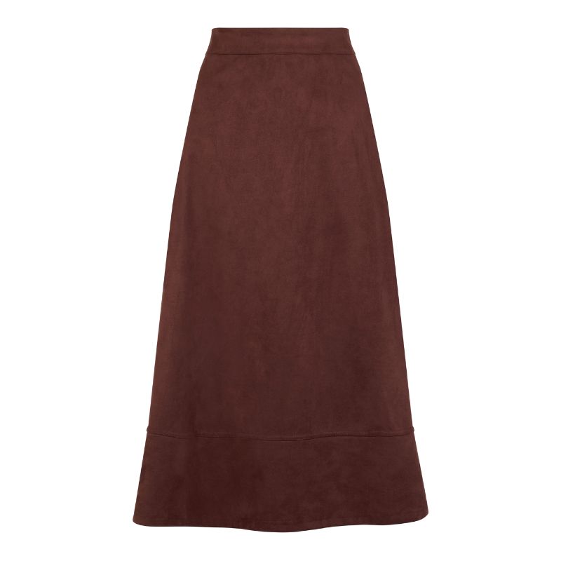 A cutout of a suede midi skirt by Monsoon