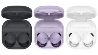 Samsung Galaxy Buds 2 Pro renders in black, purple and white colors
