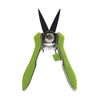 Lime green Spear & Jackson Garden Snips on a white background