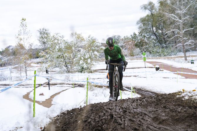 Snow and mud were the order of the day on the second day of the 2018 US Open of Cyclocross