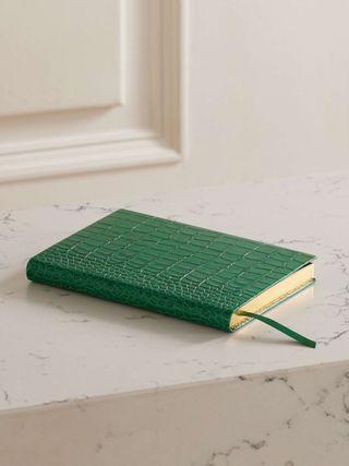 Mara Croc-Effect Leather Notebook