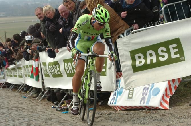 Peter Sagan (Cannondale) slips back on the Paterberg