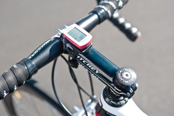 The Ritchey stem wears a sleek gloss black finish.