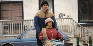 Lars and the Real Girl Ryan Gosling pushes his doll in a wheelchair