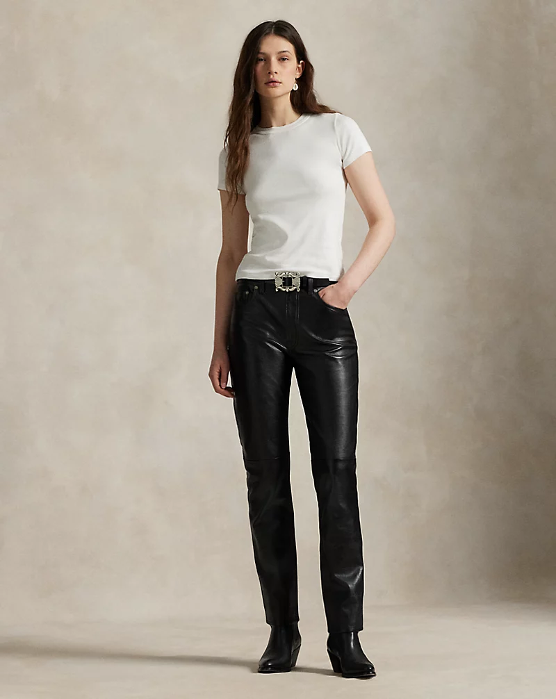 Lambskin Relaxed Straight Pant
