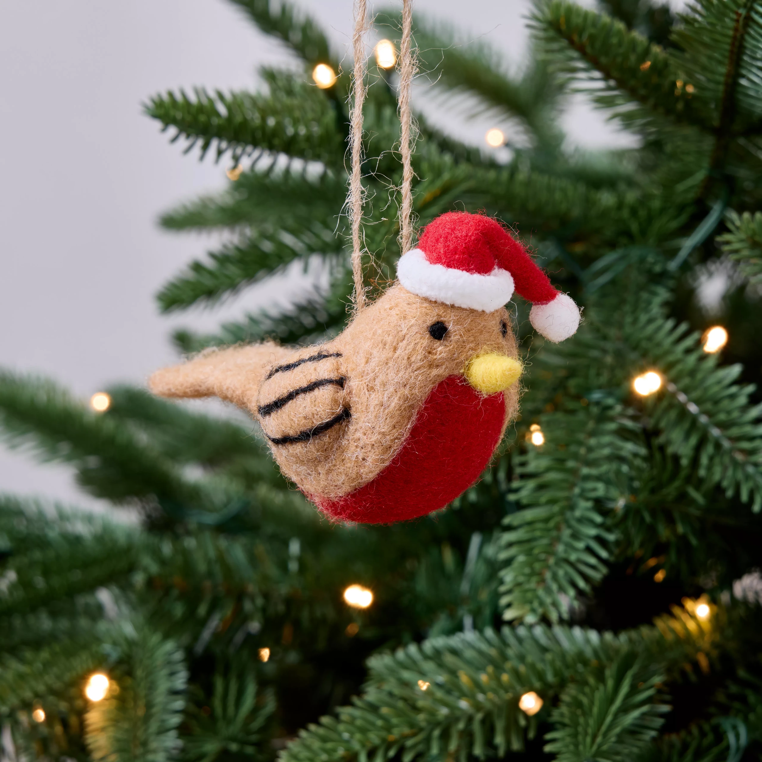 Felt Robin Hanging Decoration - Multicolour