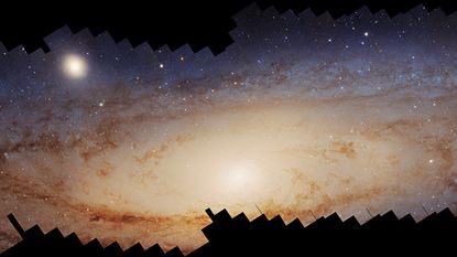 A zoomed in section of the mosaic of Andromeda