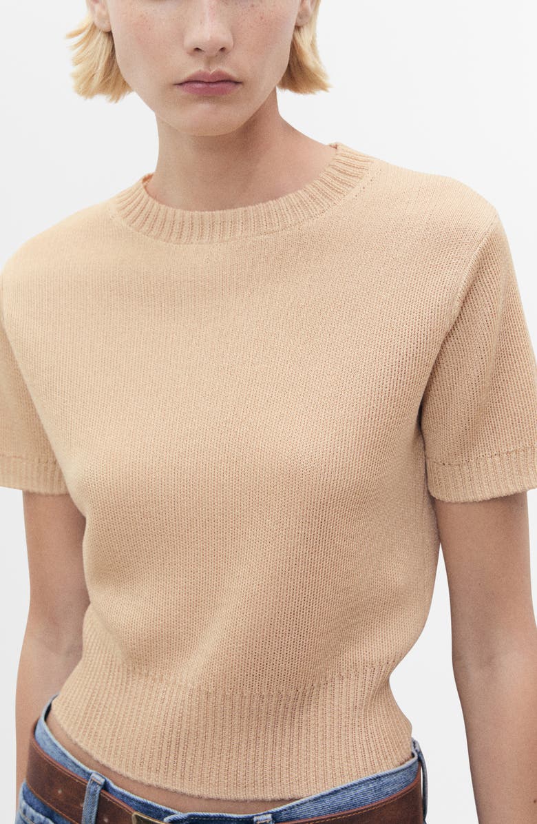 Short Sleeve Crop Sweater
