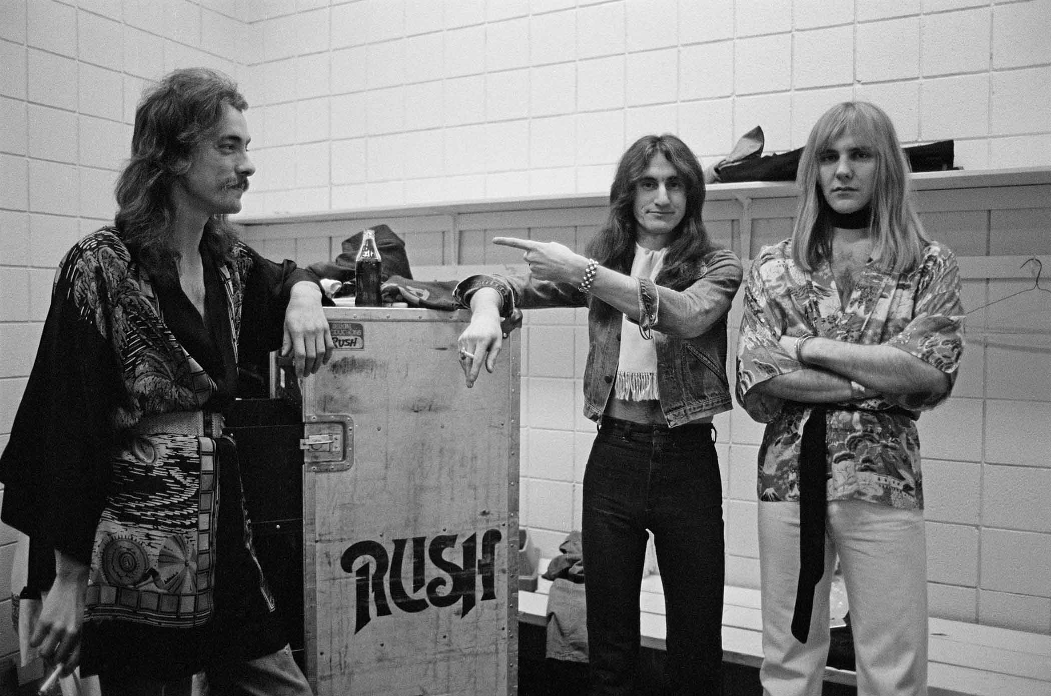 Rush in 1976, the year the Canadian prog trio's fortunes changed as 2112 was released