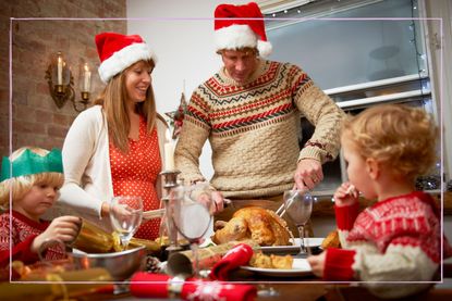 Family at the Christmas dinner table