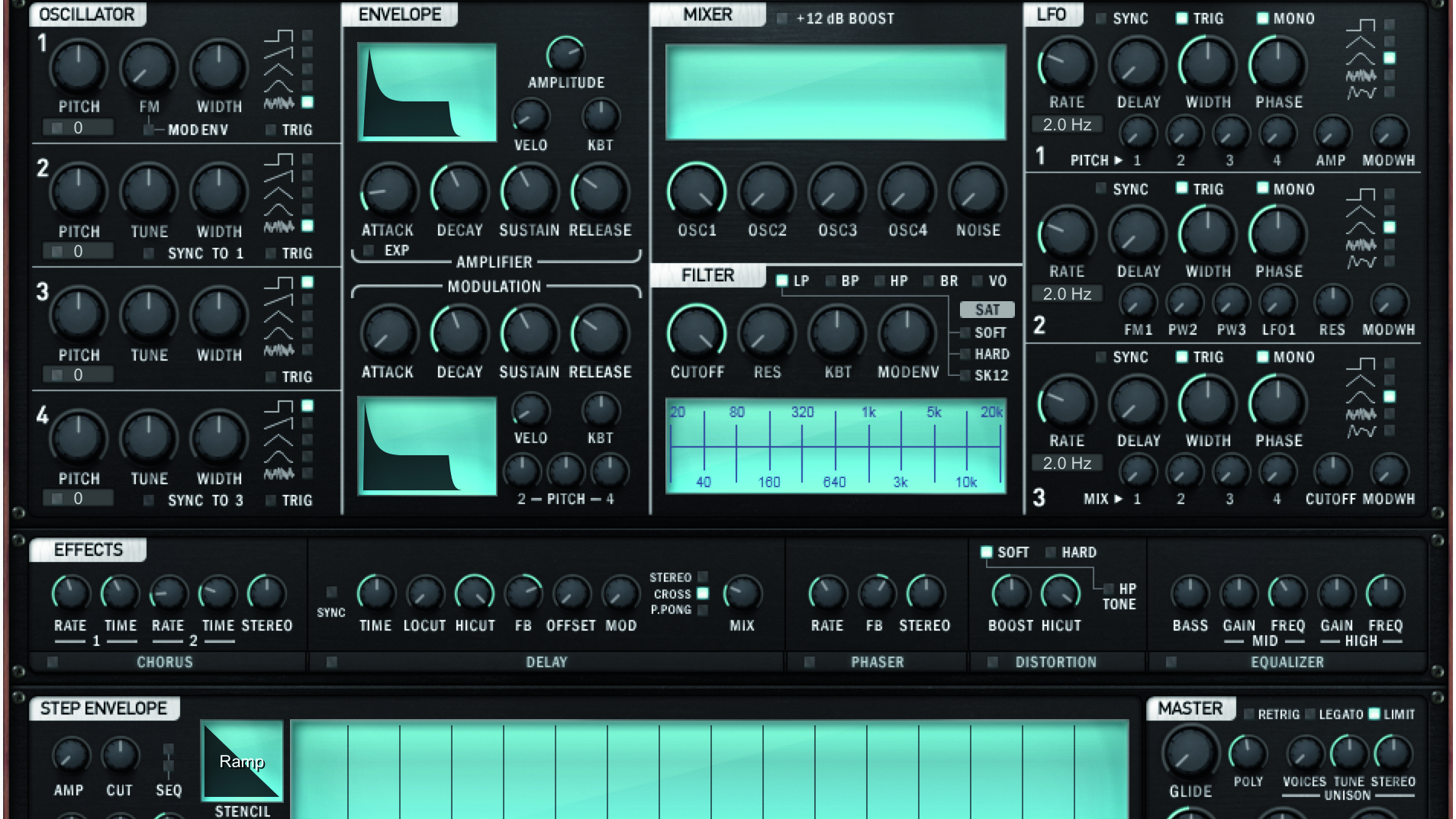 A noise generator, included in many synths, can add another level of interest to your bass sound