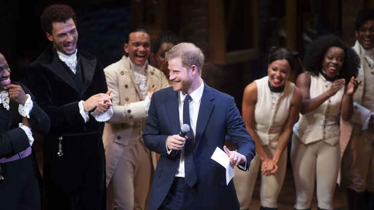 BRITAIN-US-ROYALS-THEATRE-CHARITY