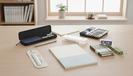 Stationery on a desk