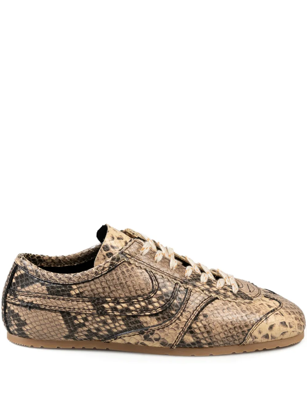 Dries Van Noten Snakeskin-Effect Leather Sneakers | 36