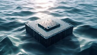 Processor floating in the ocean